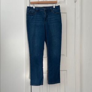 Bandolino Amy Women’s Jeans Size 14 Mid Rise Stretch Dark Wash
